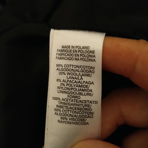 French Connection Jacket Womens 2 Brown Black Wool Alpaca Sleeveless Belted - Picture 8 of 9